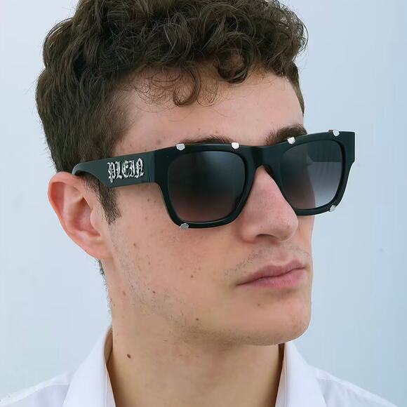 New, PHILIPP PLEIN Sunglasses Plein Icon SPP042W Col.0700 Authentic - Picture 8 of 12